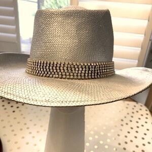 Vintage Paul Harris Silver cowboy hat with rhinestones